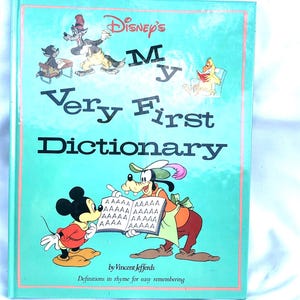 Walt Disneys Mein allererstes Wörterbuch, Vintage Kinderbuch 1992 Hardcover