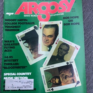 ARGOSY Vintage Magazine, January 1975 Johnny Cash Haggard Bob Hope Woody Hayes Mitty Sugar Crowe