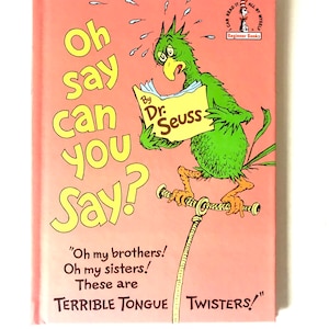 Dr. Seuss Oh sag, kannst du sagen?  1979 Vintage Sammler Kinderbuch, NEU Zustand