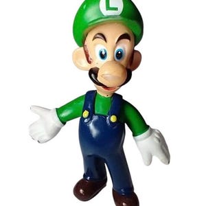 Nintendo Luigi Super Mario Brothers Action Figure 2.5&quot; Vintage Toy 2007