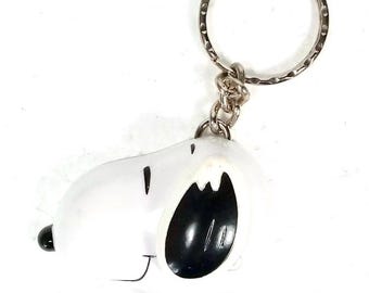 Snoopy Peanuts 50th Anniversary  Plastic Vintage Clock  Keychain