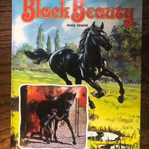 Livre pour enfants vintage Black Beauty, Award Adventure Classics 1982, par Anna Sewell