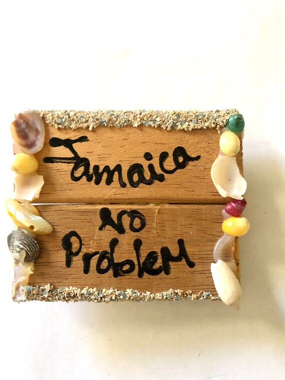 ヴィンテージ ジャマイカ「No Problem」冷蔵庫用木製マグネット - Etsy 