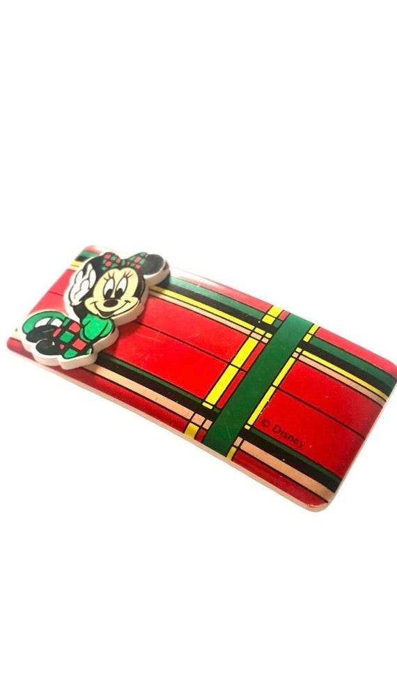Vintage 1950s Mickey Mouse Barrette Gold Tone Made in France Disney Hair Clip 3” Vintage barrette disney - Gem main image 3