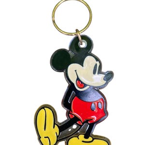 Disney Micky Maus Kunststoff Schlüsselbund 8,5 cm, klassischer Micky Maus Schlüsselring