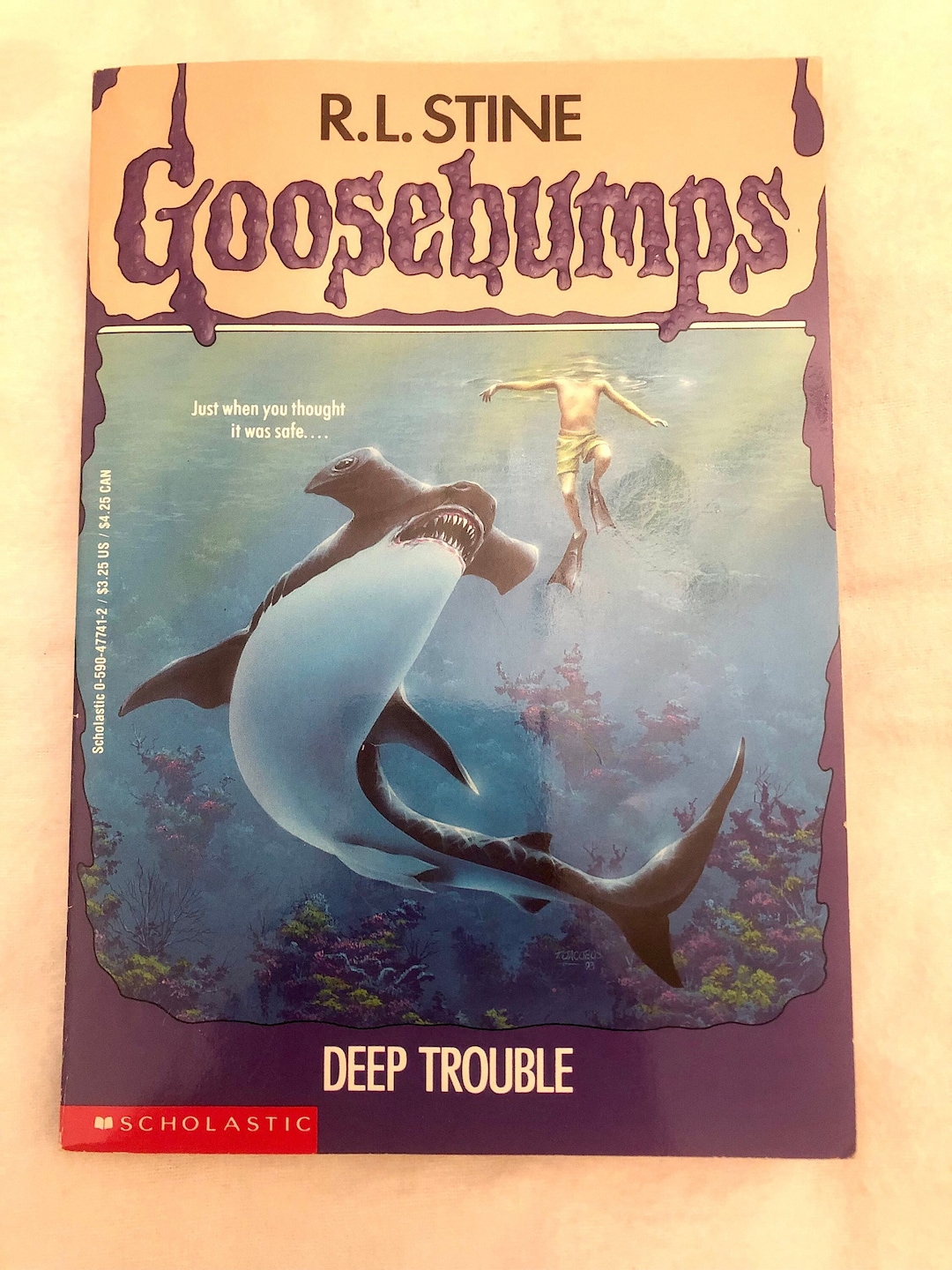Goosebumps 19 deep Trouble by R. L. Stine Vintage Book 1994 Etsy