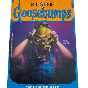 Chair de poule #11 ~ Le masque hanté ~ Par R.L. Stine livre vintage 1993