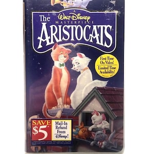 A coleção de obras-primas da Disney Aristocats, fita VHS vintage lacrada, nunca aberta