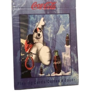 Vintage Coca Cola  Polar Bear Playing Cards Bicycle 1998 Sealed New