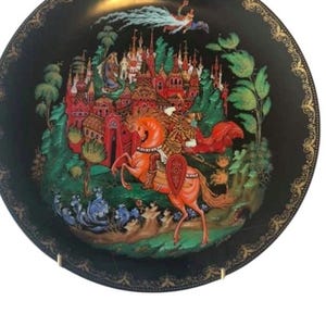 Vintage LEGENDS Collectible Plate , Ruslan and Ludmila, Pushkin Fairy Tales