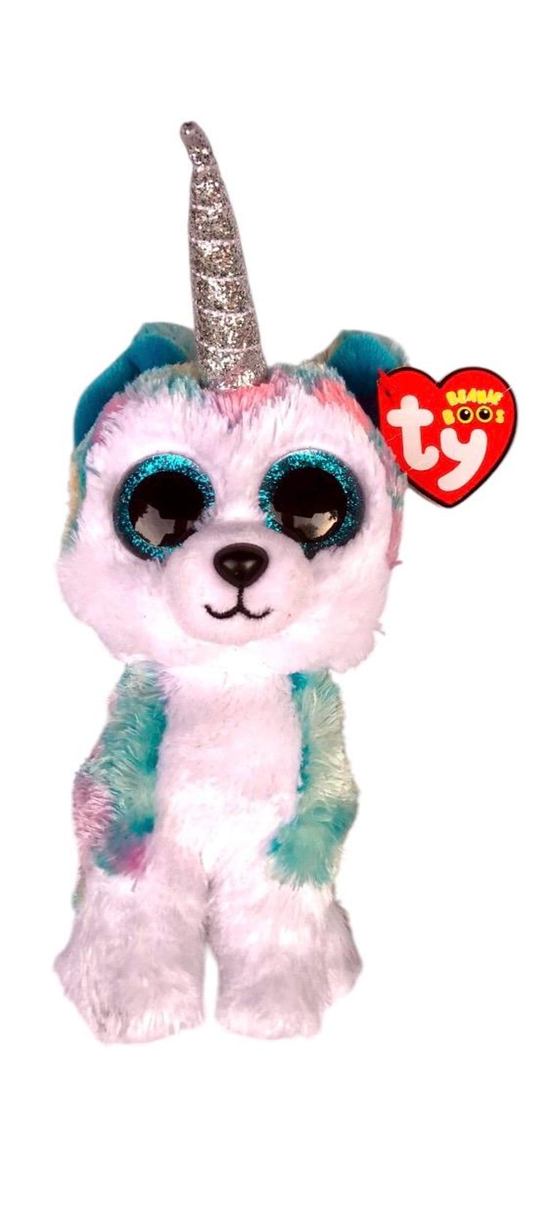 Ty Beanie Squish-A-Boos Collection - Helena Blue Husky Medium 10
