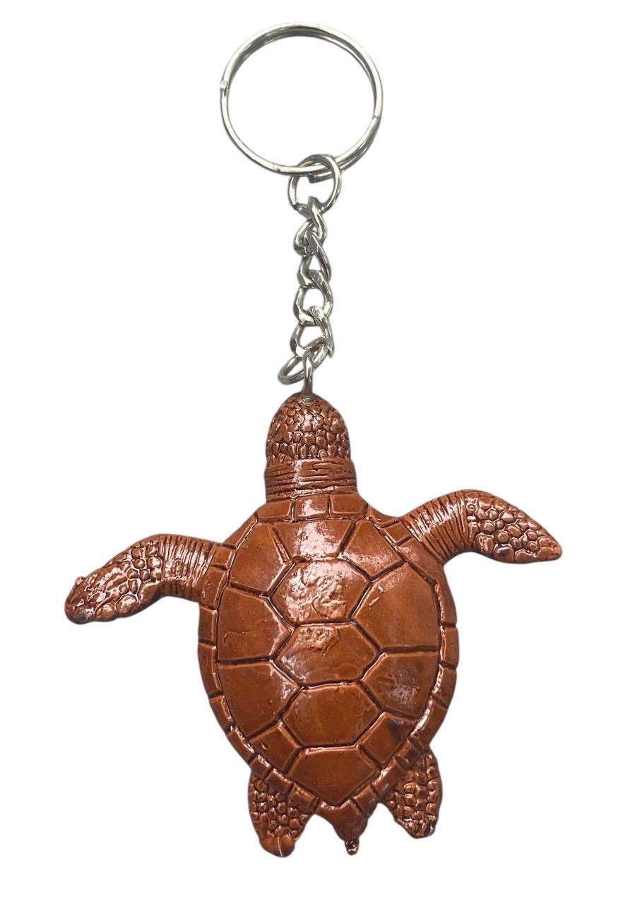 Turtle Brown Keychain , Sea Turtle Key Ring Souvenir - Etsy