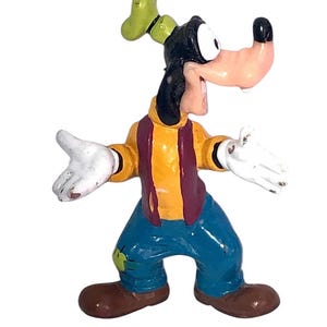 Disney Goofy Hands Out Looking Sideways Vintage Collectible Toy, Cake Topper Figure