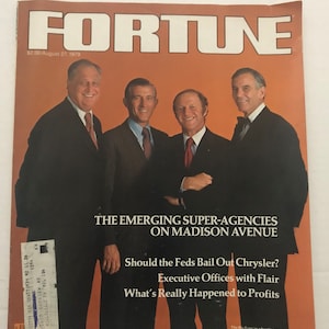 Fortune Magazine August 1979 Big 4 Werbung McCann Erickson Young Rubicon