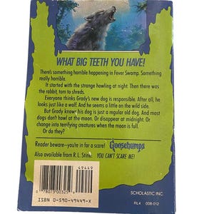 Goosebumps # 14 “ the Werewolf of Fever Swamp” R.L. Stine Vintage Book ...
