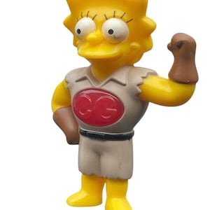 The Simpsons-Lisa Simpson &quot;Clobber Girl&quot; figurine from the &quot;Treehouse of Horror X&quot; Burger King Vintage Toy