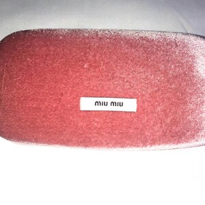 Miu Miu Pink Velvet Hard Sunglasses Case NEW MIU MIU AUTHENTIC EYEGLASSES GLASSES HARD LARGE VELVET  main image 4