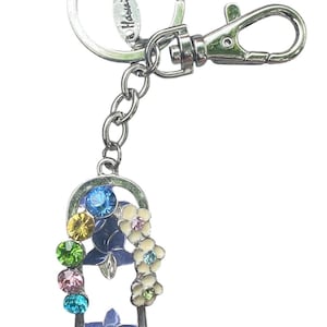 Hawaii Rhinestone Flower Flip Flop Keychain