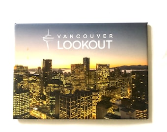 Vintage koelkastmagneet Vancouver Lookout, koelkastmagneet Canada BC
