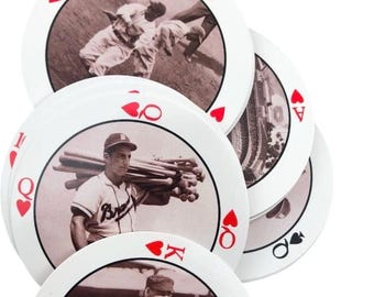 Genuine Major League Baseball Vintage Round Deck Playing Cards