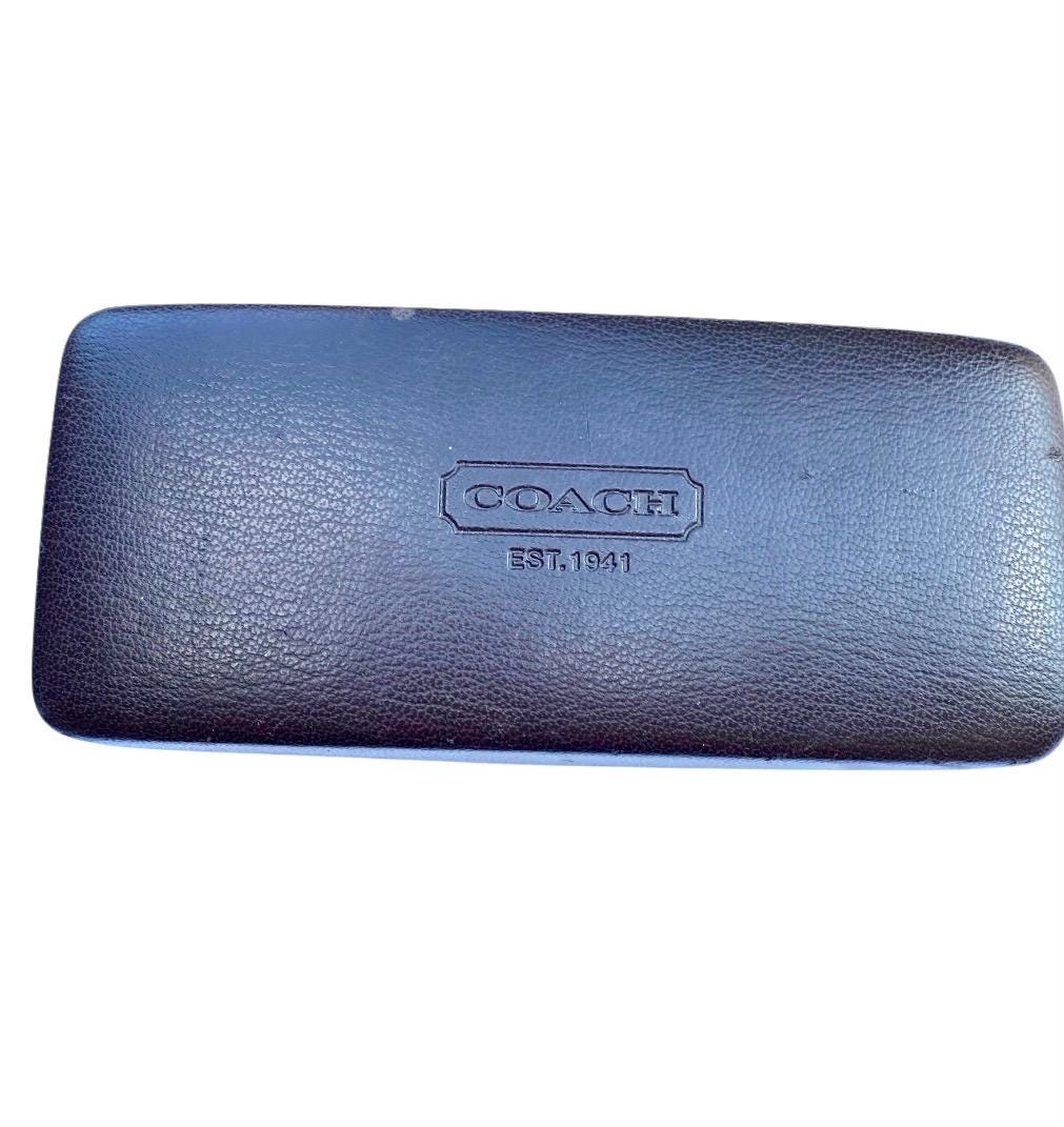 メガネ・老眼鏡 Vintage OLD COACH Leather Glasses Case Coach ~ Brown Sunglasses Eyeglasses Leather Hard Case ~ Vintage