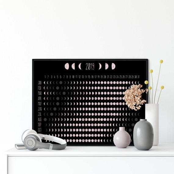 2019 Moon Phases Calendar
