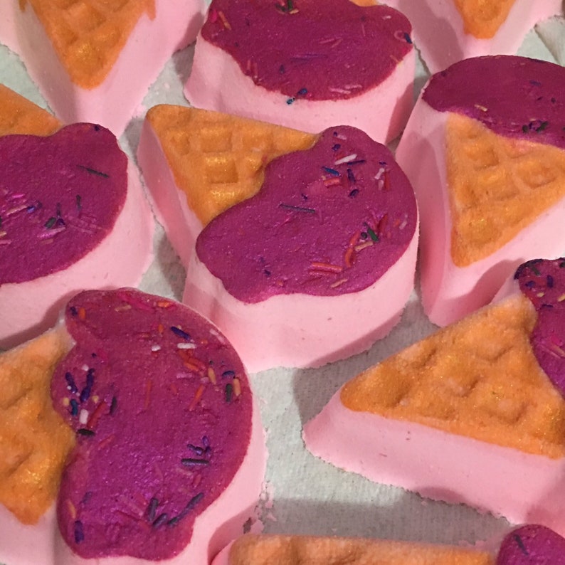 Pink Ice Cream Bath Bomb Pink Pink Bath Bomb Bath Bomb Etsy