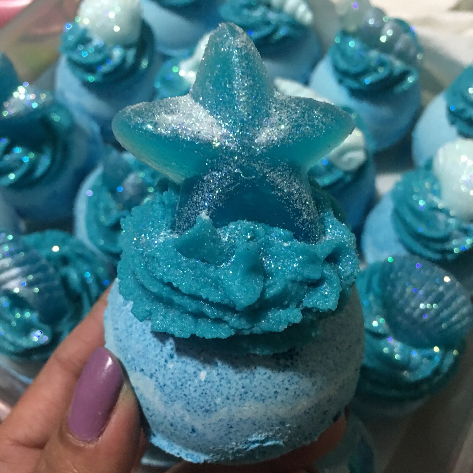 Blue Bubble Bath Bomb Blue Sea Creatures Blue Bubble Bath Etsy