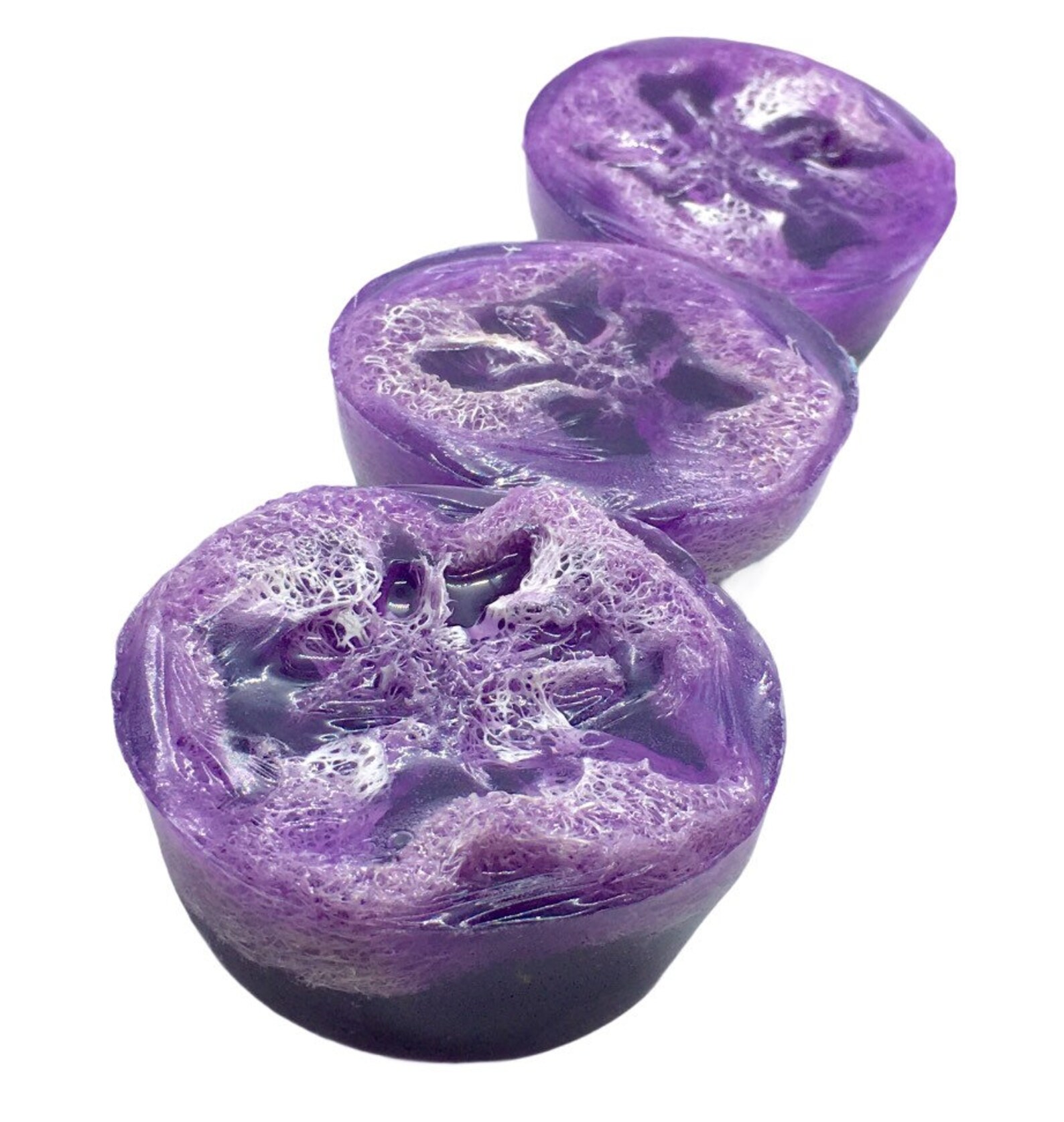 Purple Lavender Exfoliating Loofah Soap Purple Lavender Etsy Norway