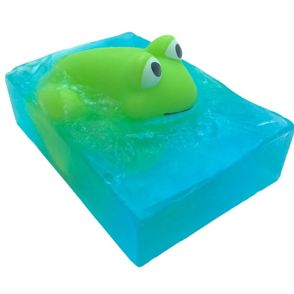 Frog Bath Toy Kids Soap | Frog Soap | Frog Bath Toy | Frog | Frog Toy | Kids Bath Soap | Soap with Toy | Glycerin Soap | Soap | Soap Bar |