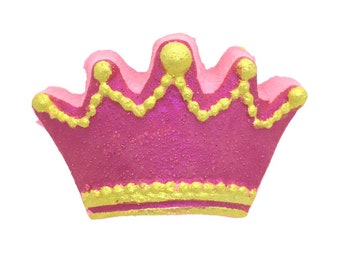 Tiara Bath Bomb, Princess Bath Bomb, Bath Bomb for Girls, Crown, Bath Fizzy, Natural Bath Bomb, Cotton Candy, Pink Bath Bomb,