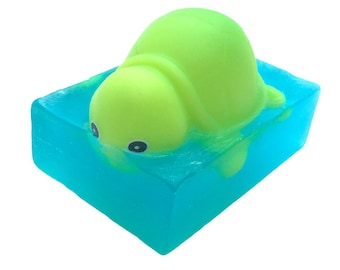 Turtle Bath Toy Kids Soap | Turtle Soap | Turtle Bath Toy | Turtle | Kids Bath Soap | Soap with Toy | Rubber Toy Bath Soap | Kids Soap