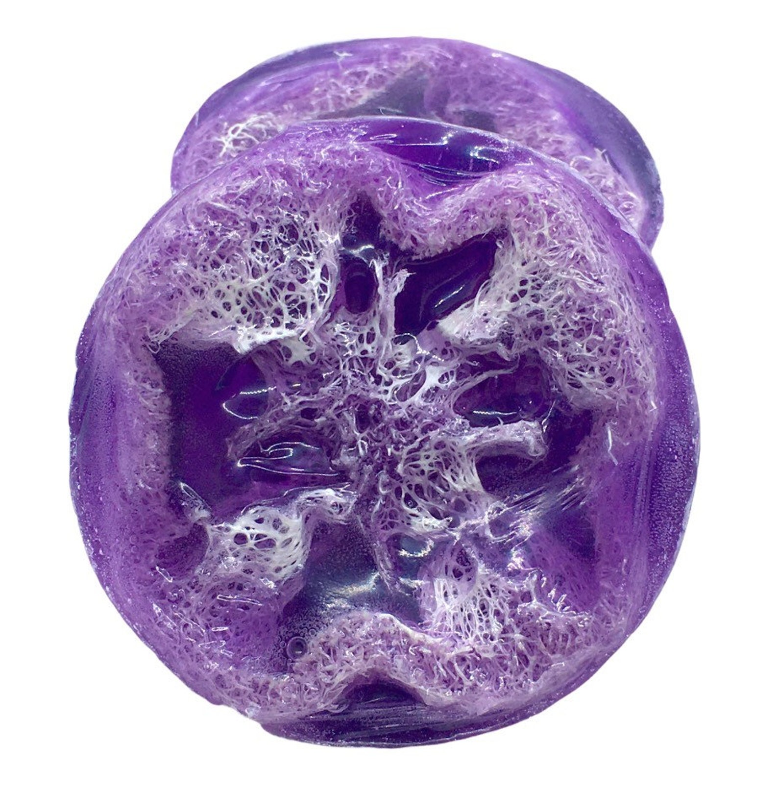 Purple Lavender Exfoliating Loofah Soap Purple Lavender Etsy Norway