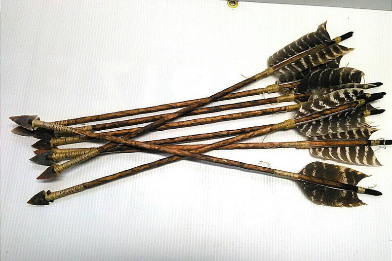 ARROW With HANDCHIPPED Arrowheads for Indian Arts Arrow of Etsy