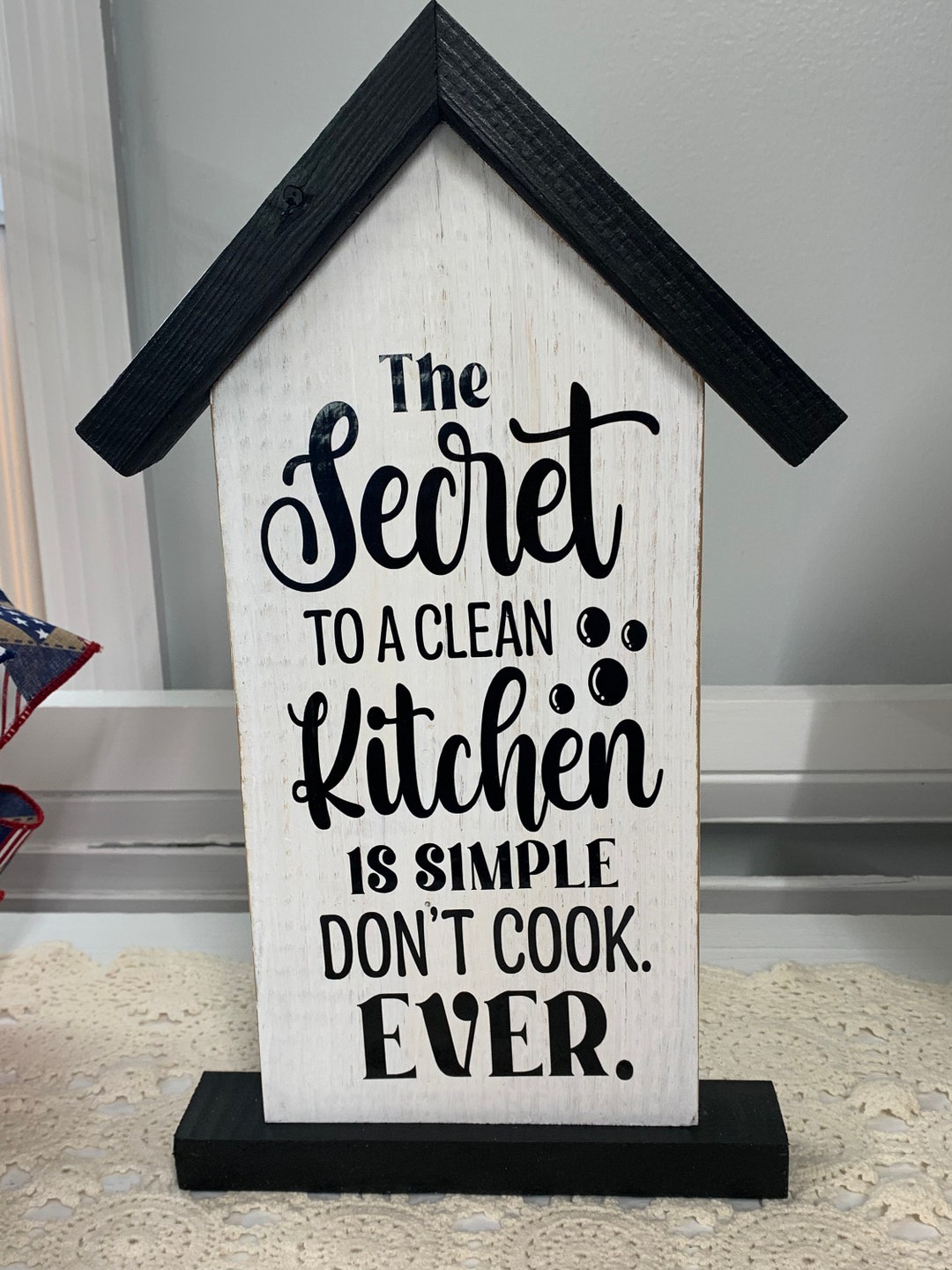 The Secret to a Clean Kitchen Sign - Etsy