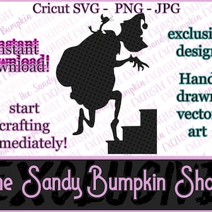 EXCLUSIVO Ladrão na noite, subindo as escadas, silhueta vetorial, svg, png, jpg, decalque DIY Grinchmas, pôster, cartão, adesivo