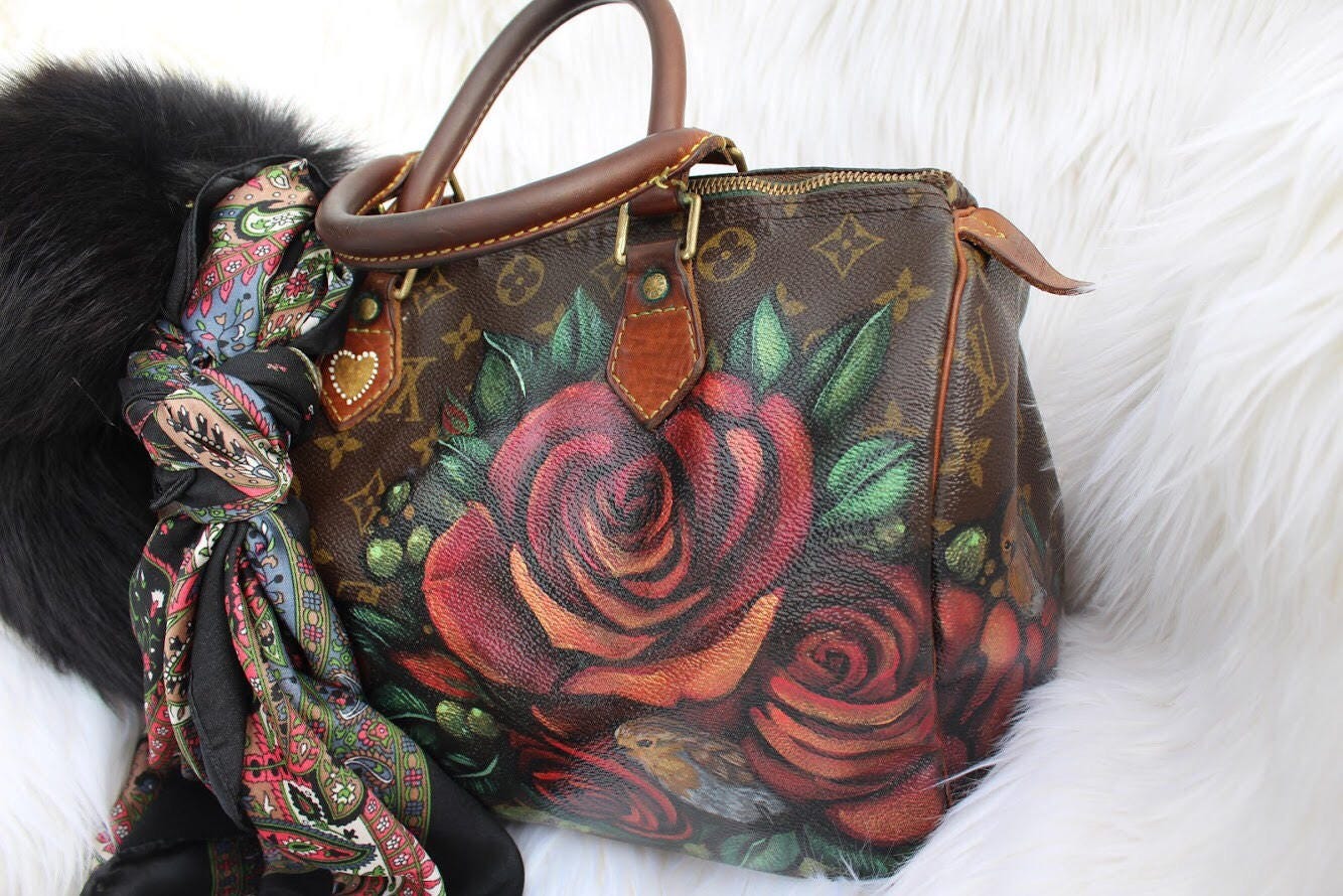 The Look for Less: Louis Vuitton Hand Painted Palm Leaf Speedy