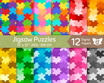 Puzzle Cyfrowy papier, bezszwowy wzór, kolorowa tęcza, powtarzalne tło, grafika szkolna, zabawa, dzieci, nauka, nauczanie