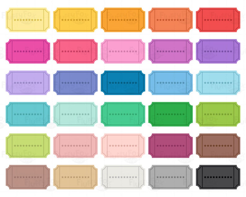 Sale Reward Coupon Clipart Printable Reward Ticket Rainbow Reward