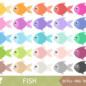 Fisch Clipart, Fische ClipArt, Fishies Aquatic Marine Cartoon Tier Haustier Goldfisch süße digitale Grafik PNG Download, kommerzielle Nutzung