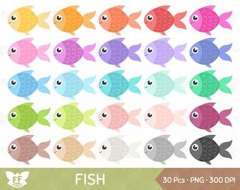 Fish Clipart, Fishes Clip Art, Fishies Aquatic Marine Cartoon Animal Pet  Goldfish Cute Digital Graphic PNG Download, Commercial Use