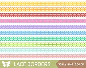 Stitched Scalloped Border Clipart, Scallop Borders Stitches Clip Art, Rainbow Stitch Lace Cute Craft Graphic PNG Download, Commercial Use