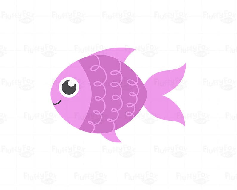 Peut inclure: Un poisson rose de dessin anim&eacute; avec un gros &oelig;il et une queue recourb&eacute;e. Le poisson a un motif en spirale sur son corps.