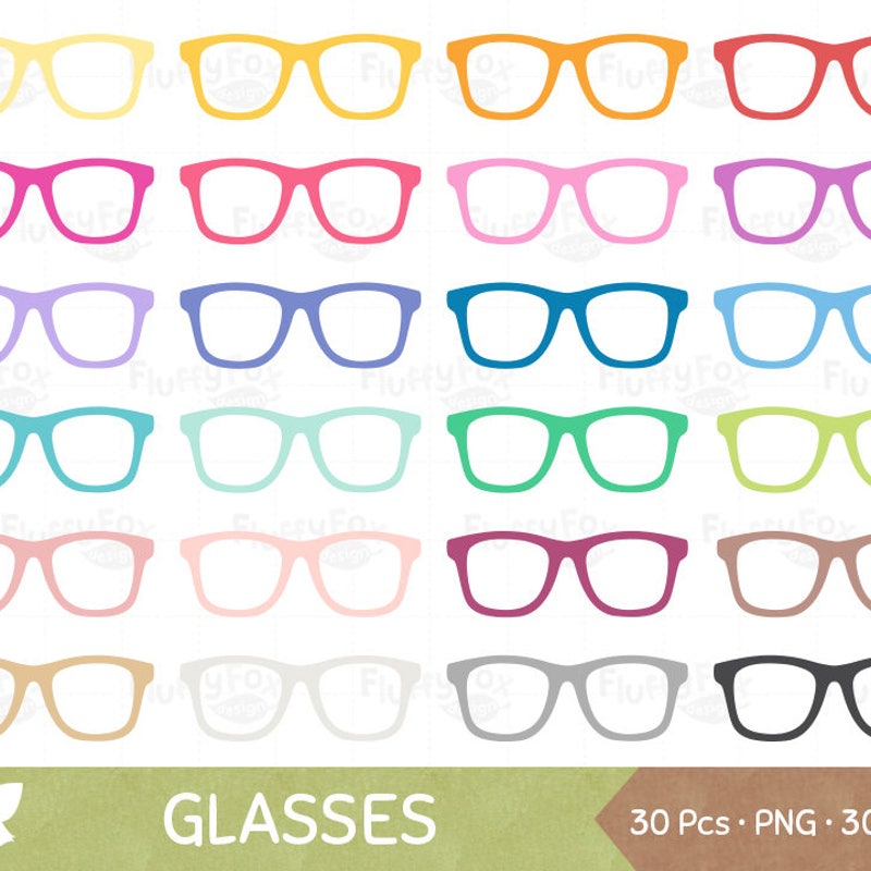 Glasses Clipart - Etsy