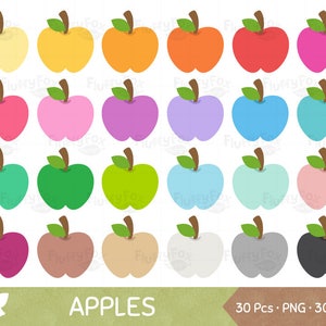 Apple Clipart, Äpfel ClipArt, Obst Cartoon Essen Schule Lehrer Lehre Regenbogen niedlich digitale Grafik PNG Download, kommerzielle Nutzung