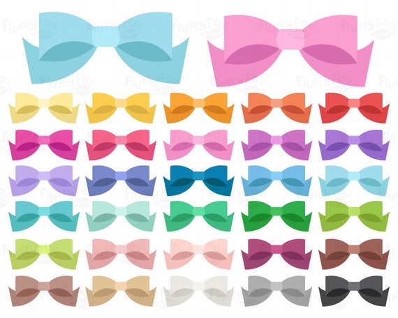 Cute Bows, Bowties, Clipart, Colorful Ribbons, Scrapbooking Bows, Baby  Shower Ribbons, Cute Commercial or Personal Use INSTANT DOWNLOAD 