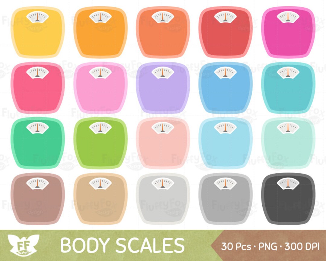 Kawaii Scale Clipart, Fitness Scale Clip Art Bathroom Scale Weight Loss  Workout Work Out Cute Digital Graphic Design Small Commercial Use 