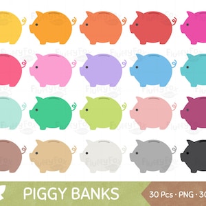 Piggy Bank Clipart, Piggybank ClipArt, Geld sparen Münze Bargeld Rechnung sparen Banken süße Regenbogen Grafik PNG Download, kommerzielle Nutzung