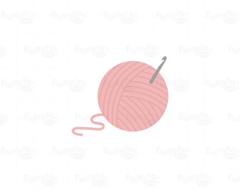 Yarn Ball Clipart Crochet Clip Art Knitting Sewing String Etsy