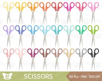 Scissors Clipart, Stationary Clip Art, School Office Sewing Cutting Crafting Tools Cute Digital Graphic PNG Download, Commercial Use